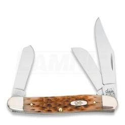 Case Cutlery Large Stockman Amber Bone Pocket Knife 00128