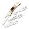 Case Cutlery Amber Bone Peach Seed Jig XX-Changer W/Sheath Pocket Knife 00110