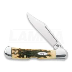 Case Cutlery Mini Copperlock Amber Bone Pocket Knife 00133