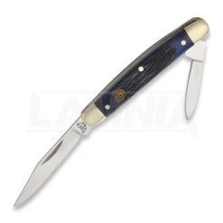 Hen & Rooster Pen Knife Blue Pick Bone Pocket Knife