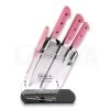 Hen & Rooster Seven Piece Kitchen Set Pink