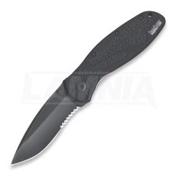 Kershaw Blur Linerlock A/O Black Folding Knife, Combo Edge 1670BLKST