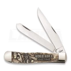 Case Cutlery War Series Trapper WWII Folding Knife 22030