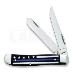 Case Cutlery Blue Line Mini Trapper Bone Pocket Knife 06568