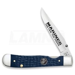 Case Cutlery USMC Trapperlock Navy Pocket Knife 13196