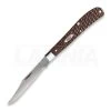 Case Cutlery Slimline Trapper Brown Delrin Pocket Knife 135