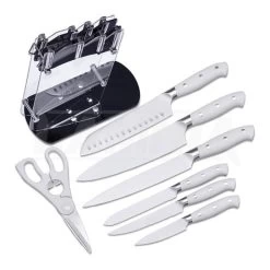 Hen & Rooster 7Pc Kitchen Set Acrylic Block